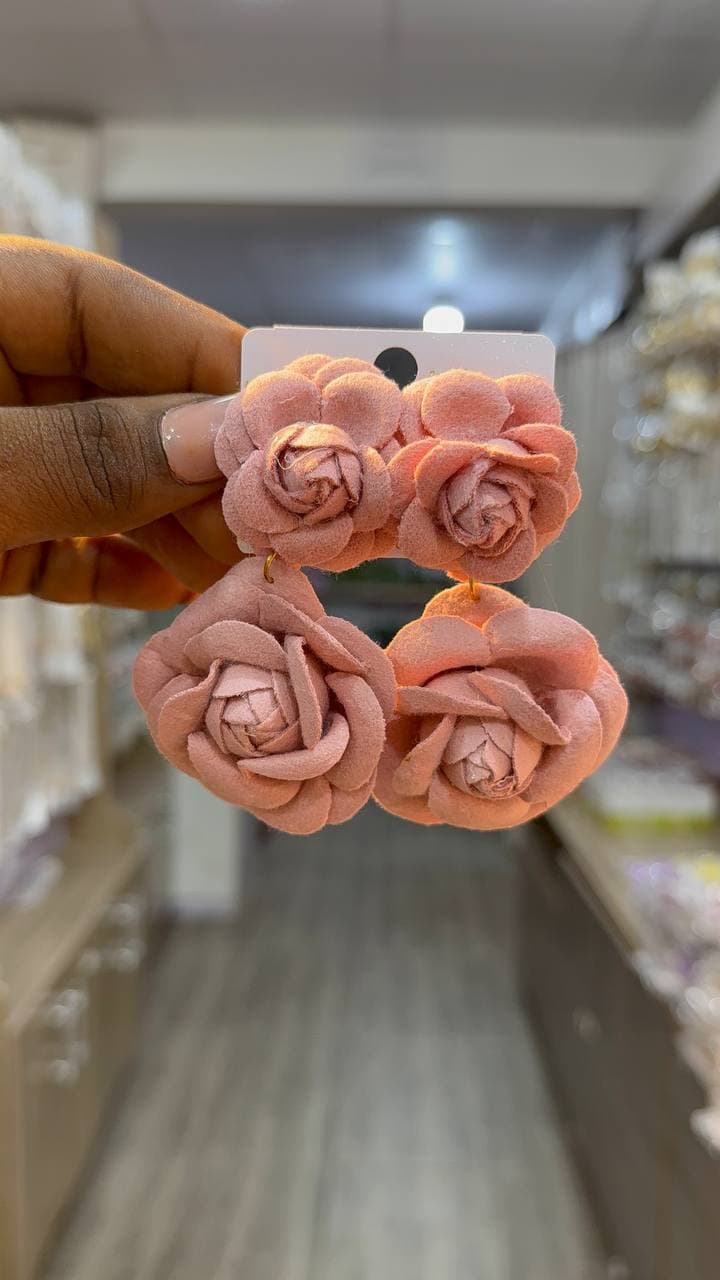 Floral flower earrings