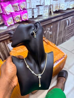 Tennis Full stone Necklace & earrings set